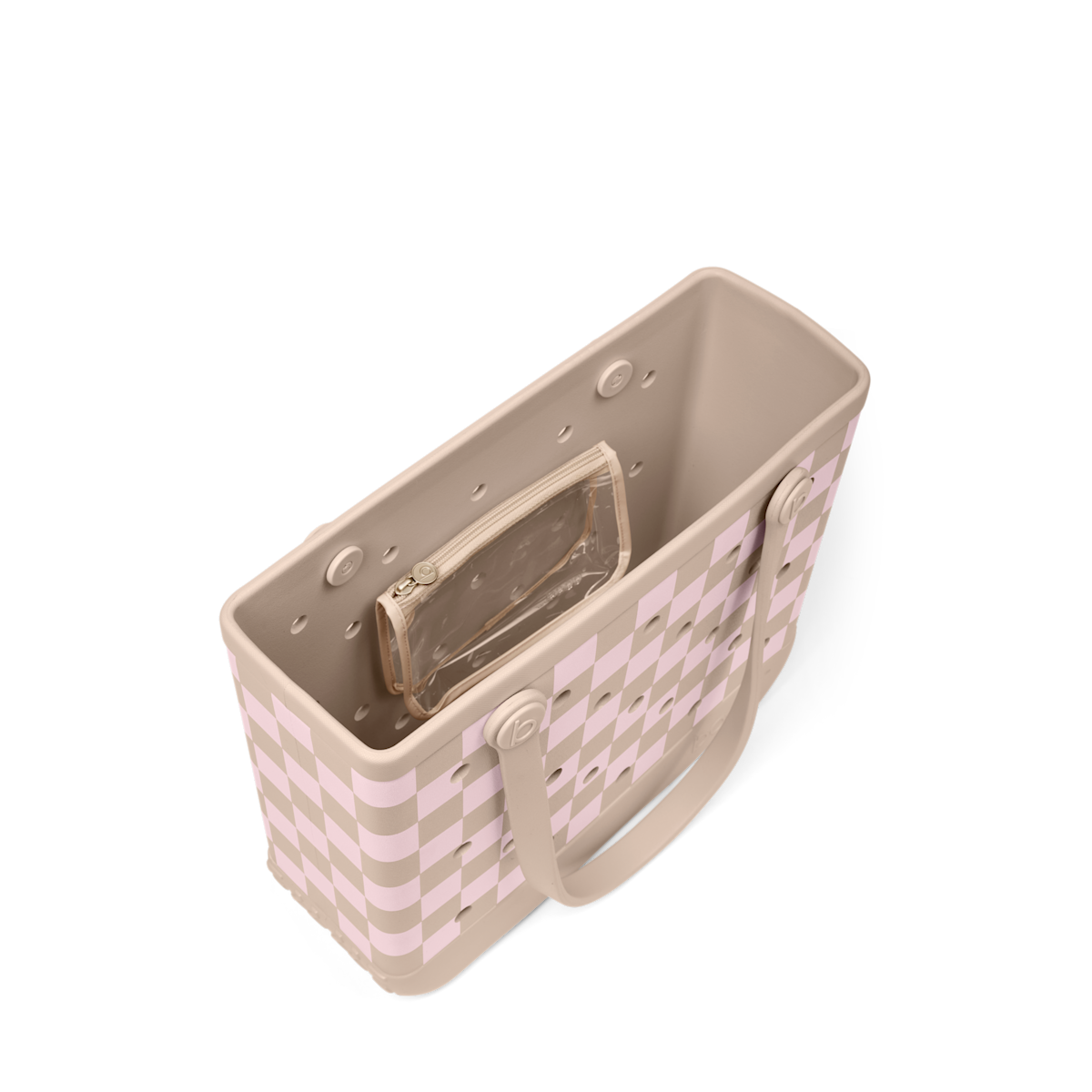 Baby Bogg Bag - Checkered Linen/ Pink Marshmallow