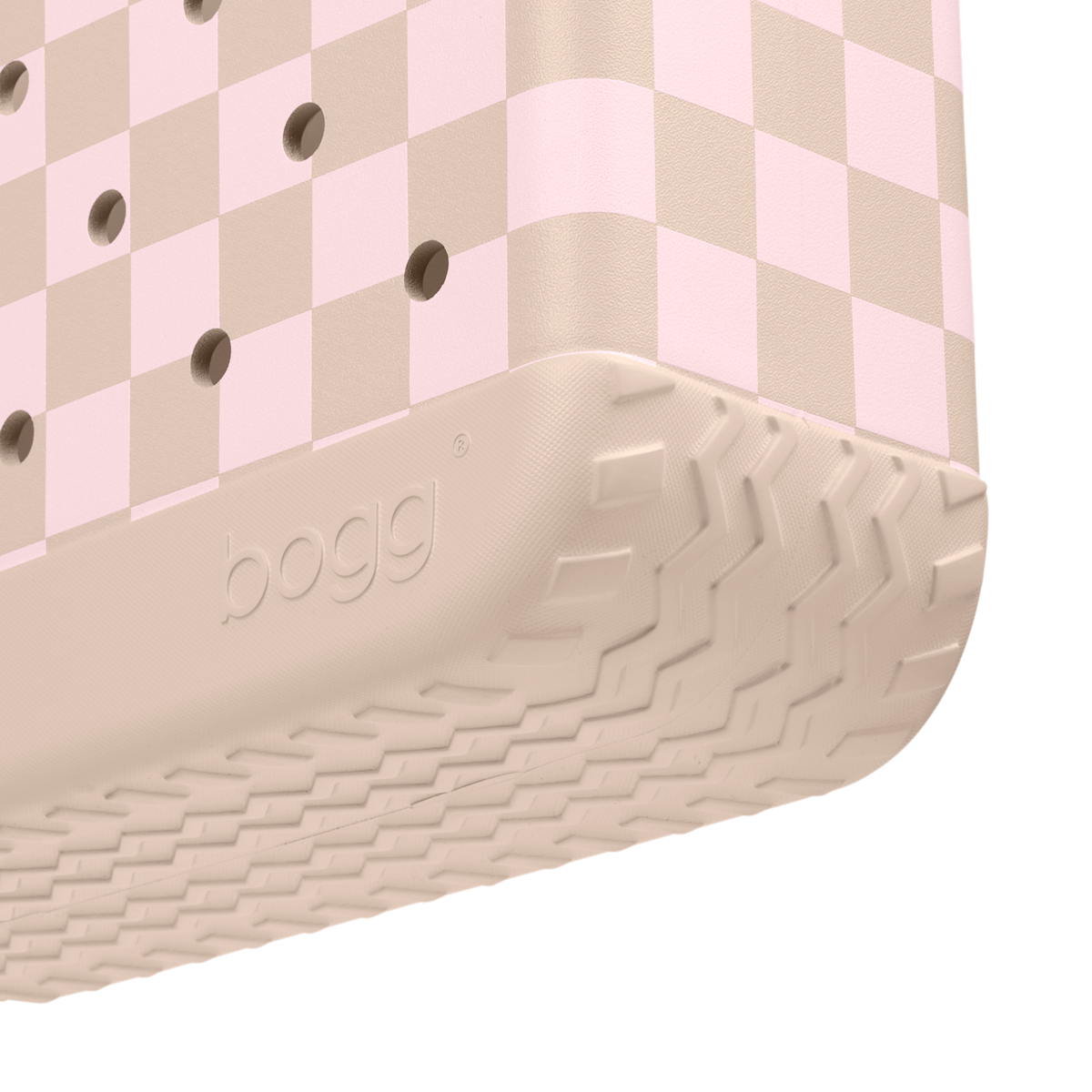 Baby Bogg Bag - Checkered Linen/ Pink Marshmallow